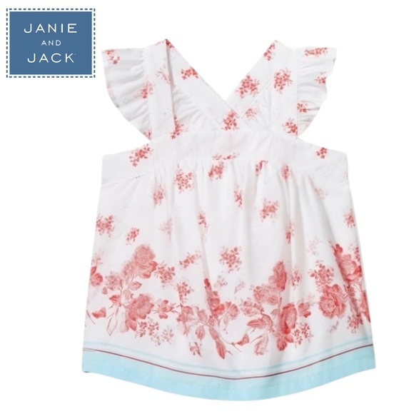 Janie and Jack Other - Janie and Jack Floral Border Top